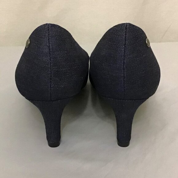 Life Stride 11W Parigi Blue Denim Heels Women’s Pumps Comfort Shoes Wide Width - Picture 5 of 11